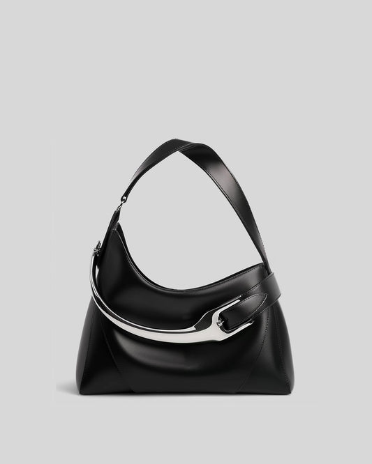 Asymmetric Shoulder Bag- Black