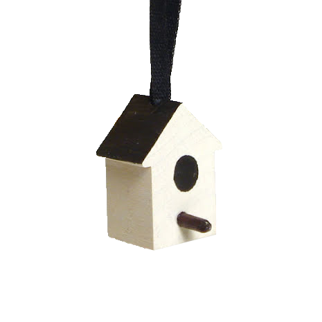 Wooden Birdhouse Ornament
