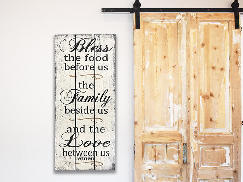 Bless The Food Before Us Wood Dining Room Decor