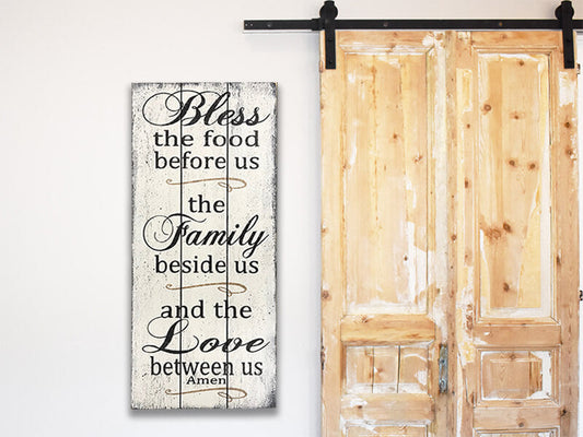 Bless The Food Before Us Wood Dining Room Decor