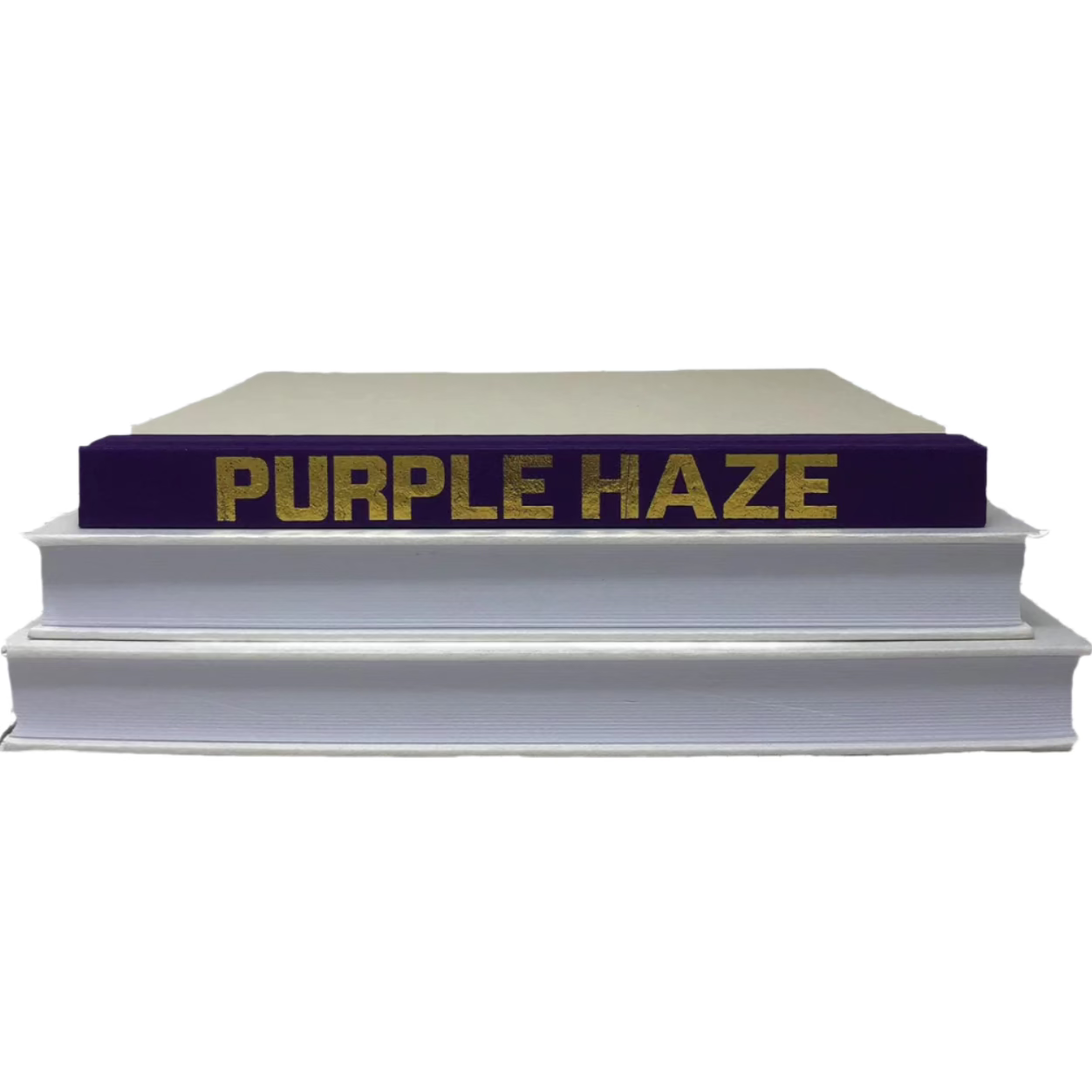 Blu Books - Gold Lettered Song Title on Purple Decor e-lawrence-GL-SONG-COLOR-PURP-XL