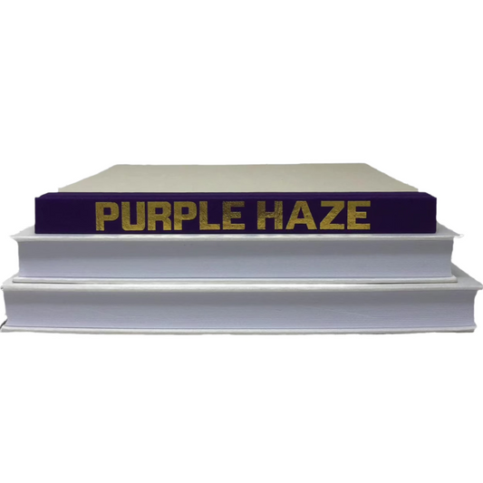Blu Books - Gold Lettered Song Title on Purple Decor e-lawrence-GL-SONG-COLOR-PURP-XL