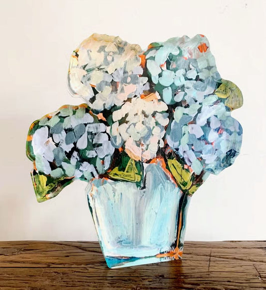 Blue Hydrangea Acrylic Bloom Block