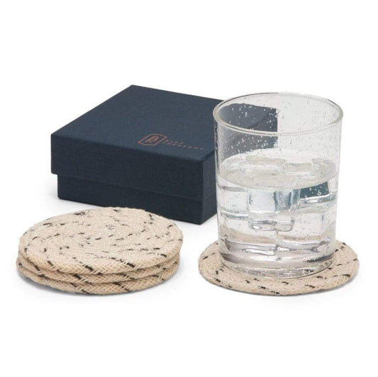 Blue Pheasant Atticus Coasters - Speckled White (Set of 4)