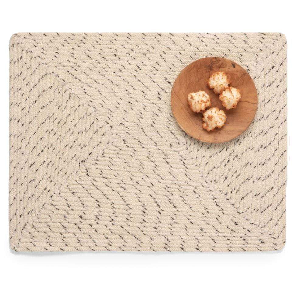 Blue Pheasant Atticus Placemat - Speckled White Pillow & Decor