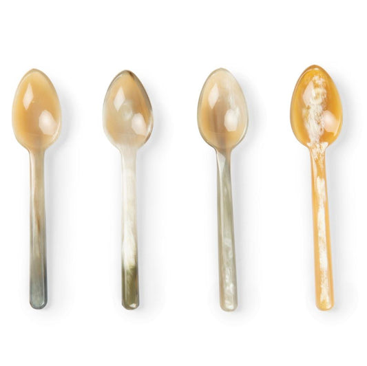 Blue Pheasant Esmee Small Horn Spoons (Pack of 4) - Natural