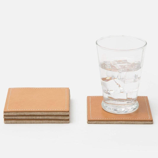 Blue Pheasant Evan Aged Camel Coasters (Pack of 4)