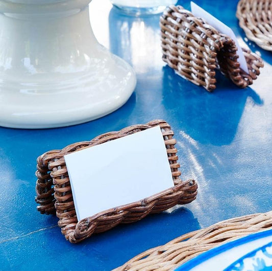Blue Pheasant Gibson Cardholder (Set of 4) - Rattan