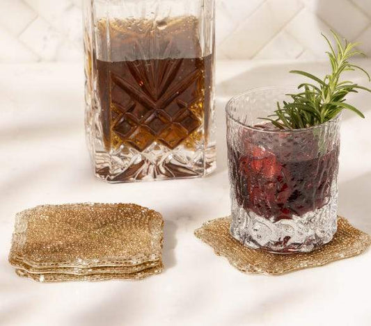 Blue Pheasant Noelle Coaster - Gold (Set of 4)