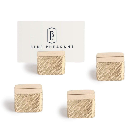 Blue Pheasant Zachary Cardholder (Set of 4) - Gold