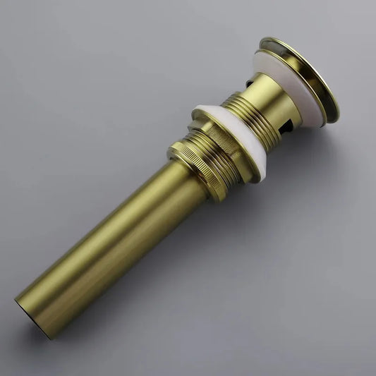 Brushed Gold Vessel Bathroom Sink Pop-Up Drain