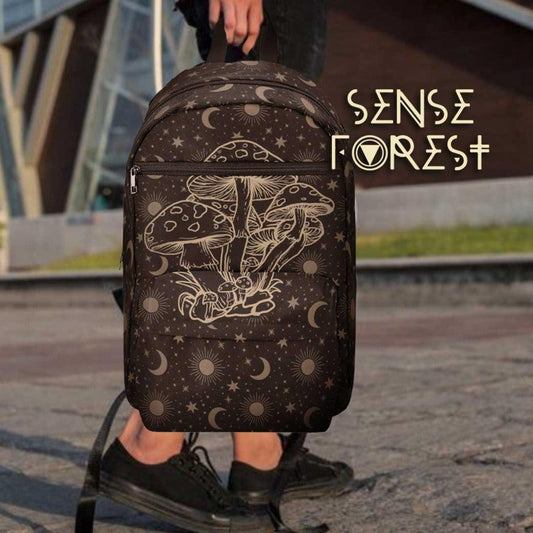 Mystical Celestial witchy mushroom backpack Travel Backpack(Large Capacity)