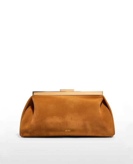 Brown clutch bag
