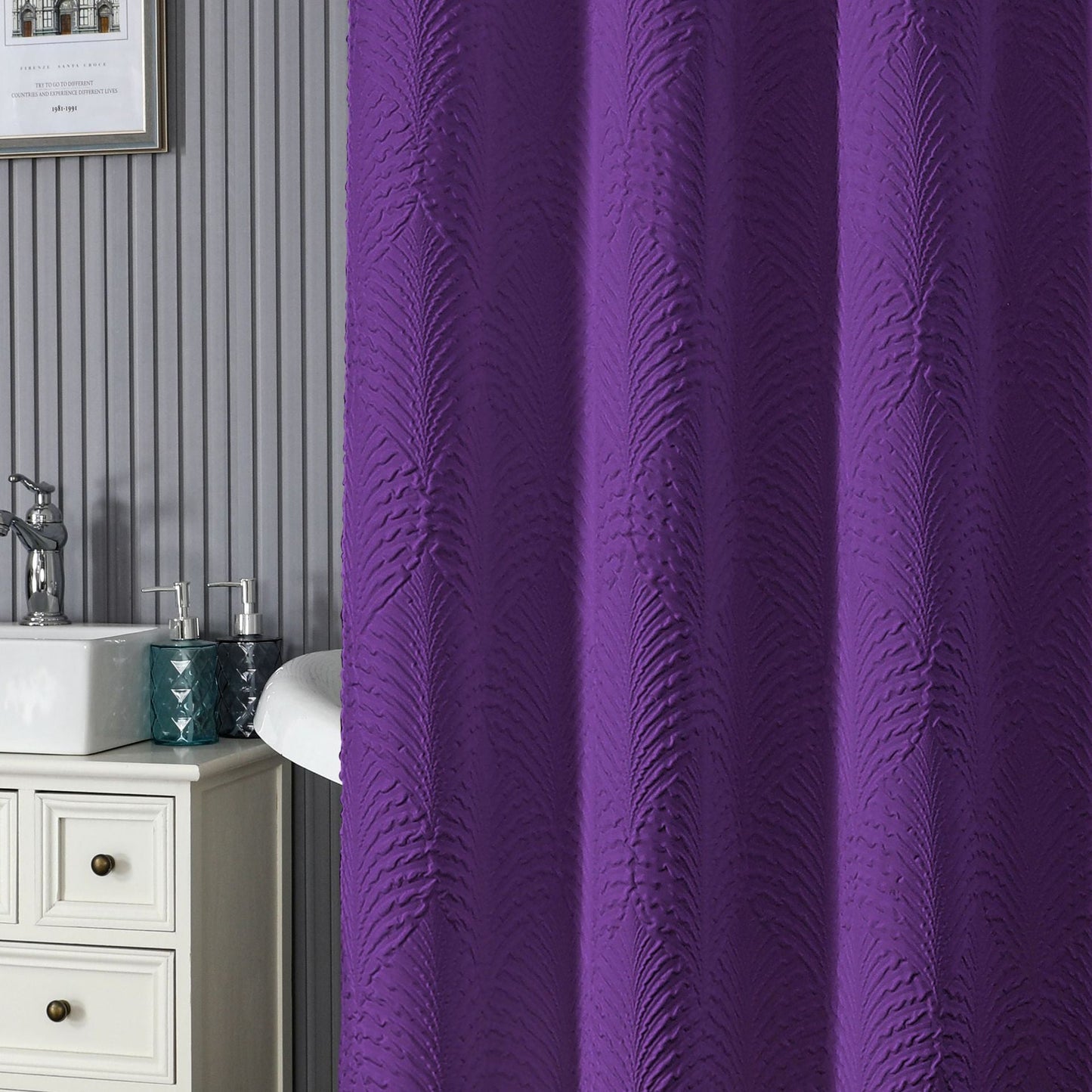 Composite Foaming Polyester Waterproof And Mildew-proof Shower Curtain