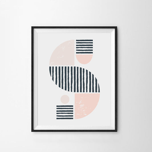 Pink Blush Abstract Print