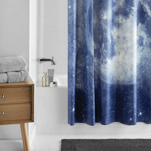 Shower Curtain in Navy Moon 70x72 Inches