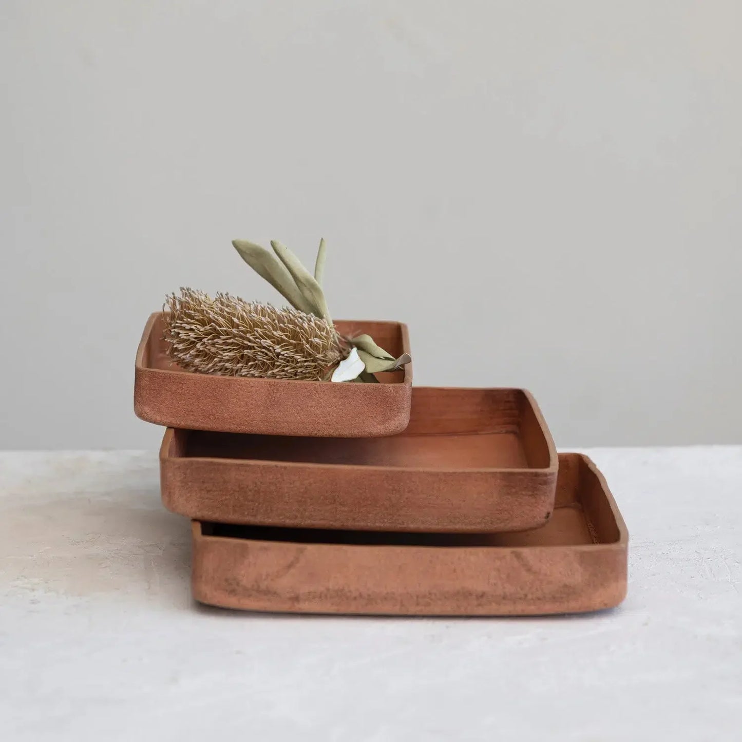 Square Leather Trays