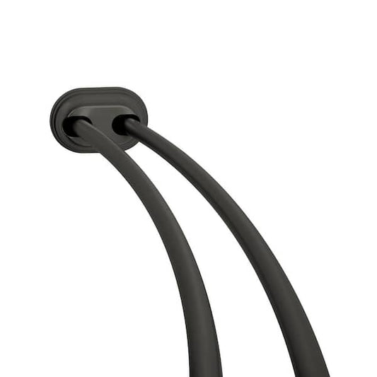 Shower Curtain Rod Adjustable Tension Double Curved 50" to 72"