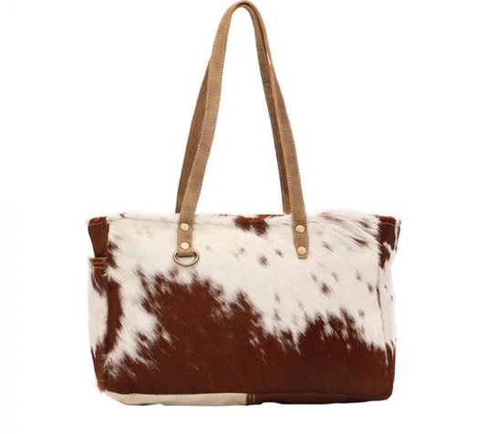 Myra Bag White Fawn Hair-On Hide Bag