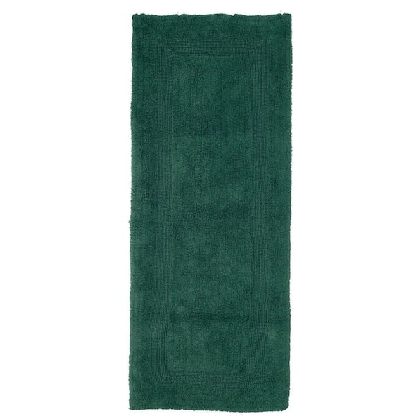 2 ft. x 5 ft. Cotton Bath Rug Runner Reversible Extra Long, Green