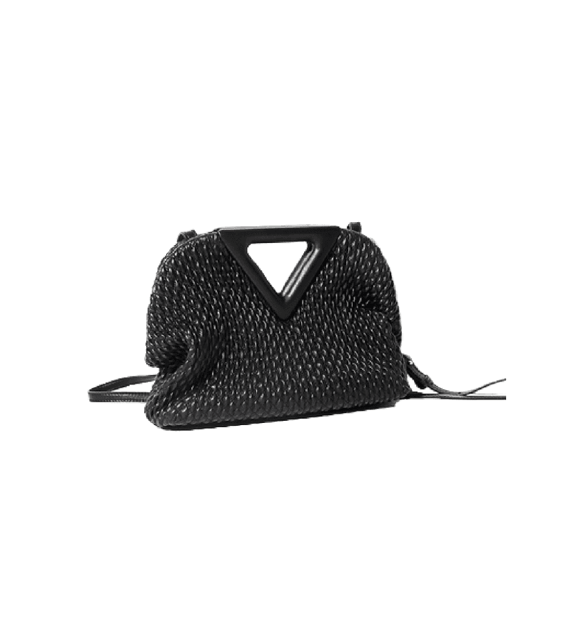 Hometown Cha-Cha-Cha Yoon Hye-jin (Shin Min-a) Inspired Bag 007 - Weaved / ONE SIZE ONLY - 27 CM x 20 CM x 9 CM / Black - Handbags