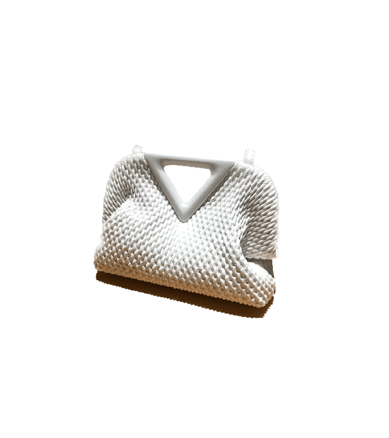 Hometown Cha-Cha-Cha Yoon Hye-jin (Shin Min-a) Inspired Bag 007 - Weaved / ONE SIZE ONLY - 27 CM x 20 CM x 9 CM / White - Handbags