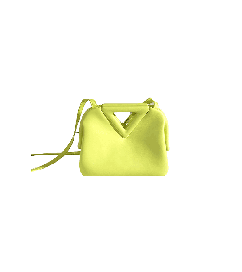 Hometown Cha-Cha-Cha Yoon Hye-jin (Shin Min-a) Inspired Bag 007 - Smooth (Non-weaved) / ONE SIZE ONLY - 24 CM x 16 CM x 8 CM / Lime -