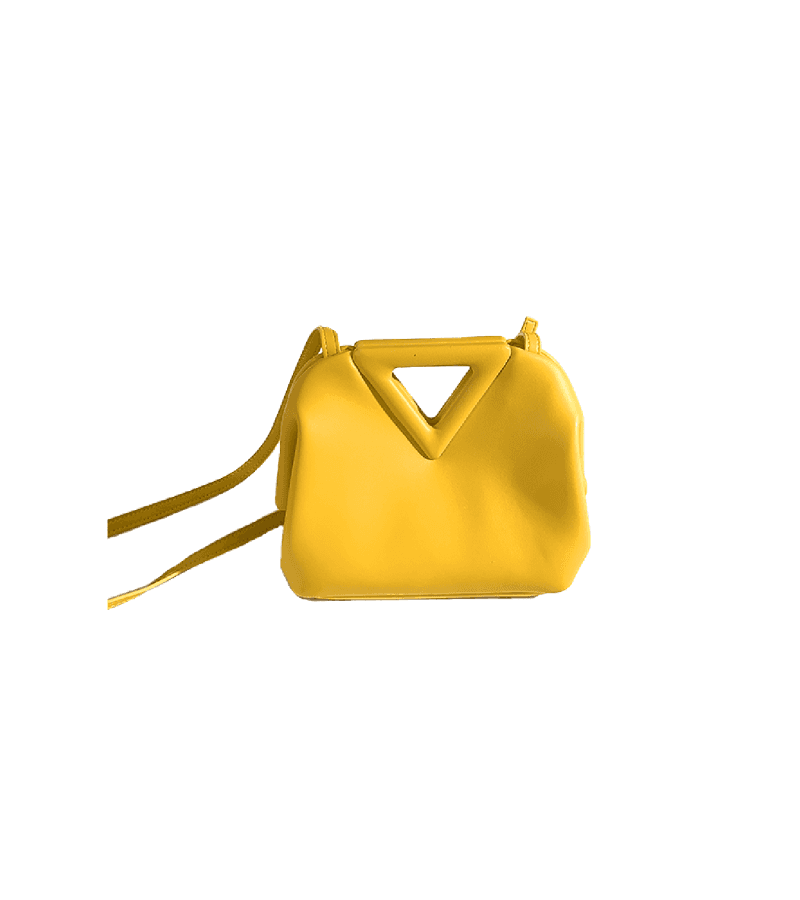 Hometown Cha-Cha-Cha Yoon Hye-jin (Shin Min-a) Inspired Bag 007 - Smooth (Non-weaved) / ONE SIZE ONLY - 24 CM x 16 CM x 8 CM / Mustard