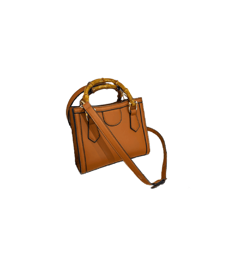 Hometown Cha-Cha-Cha Yoon Hye-jin (Shin Min-a) Inspired Bag 008 - Mini Size Only - 20 CM x 16 CM x 10 CM / Brown - Handbags