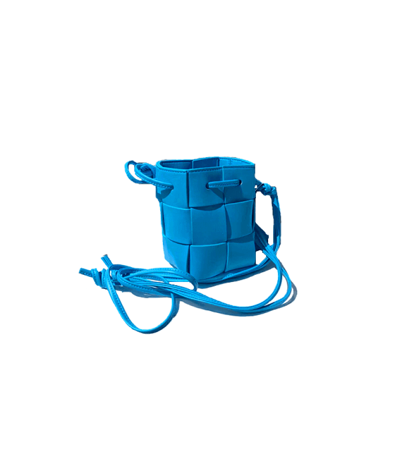 Hometown Cha-Cha-Cha Yoon Hye-jin (Shin Min-a) Inspired Bag 009 - Mini Size Only - 10 CM x 10 CM x 13 CM / Turquoise Blue - Handbags