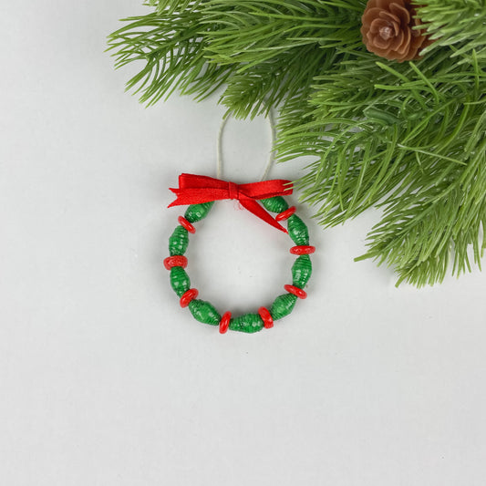 Recycled Glass Bead Wreath Ornament - FMSCMarketplace.org