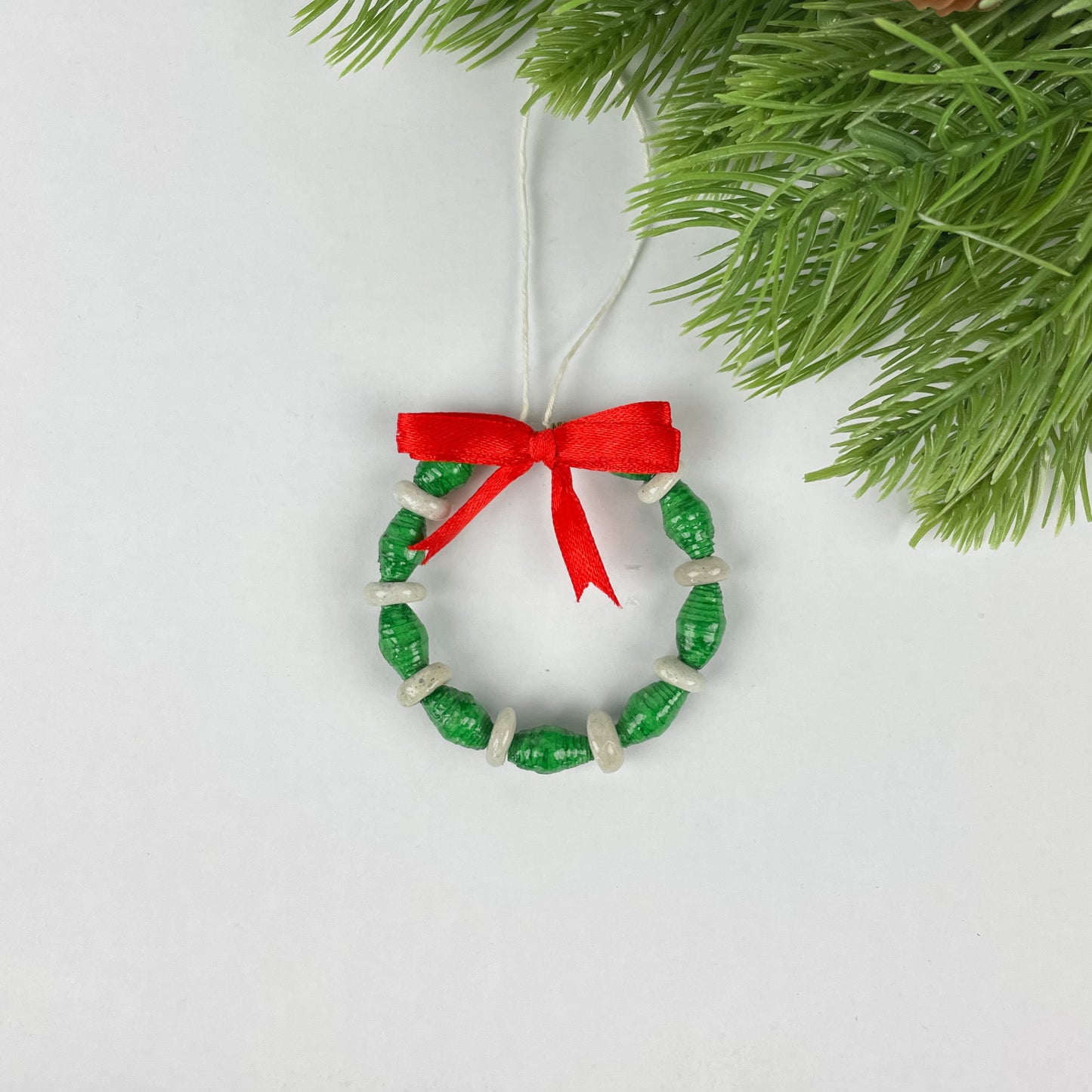 Recycled Glass Bead Wreath Ornament - FMSCMarketplace.org