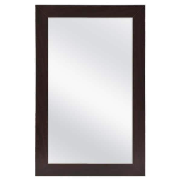 15-1/4"W x 26"H Bathroom Framed Medicine Cabinet, Java