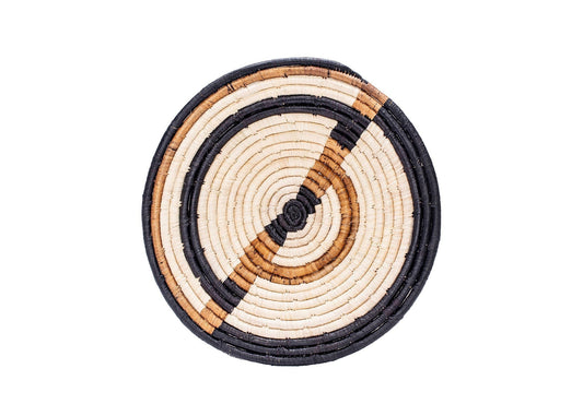 Small Geo + Banana Bark Woven Wall Plate