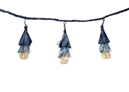 Blue Ombre Tasseled Garland