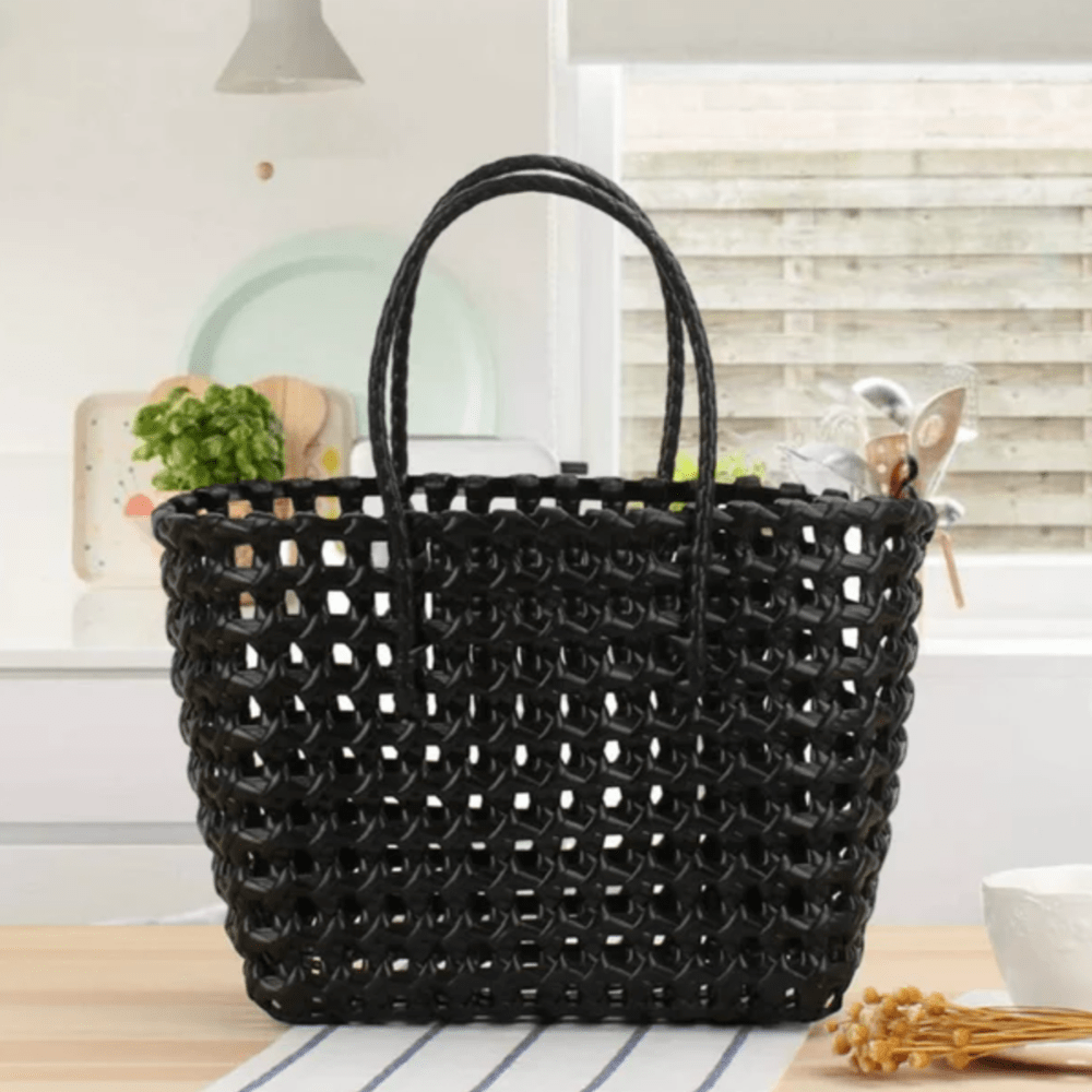 LF HANDBAGS Handbags Summer Round Straw Tote Waterproof Beach Handbags