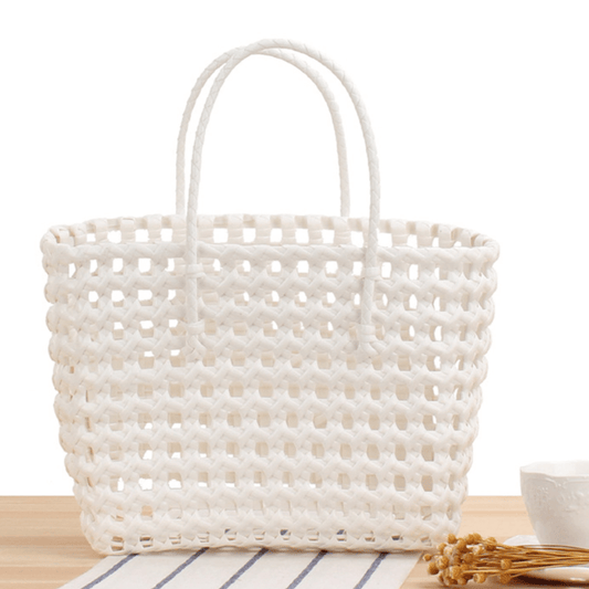LF HANDBAGS Handbags Summer Round Straw Tote Waterproof Beach Handbags