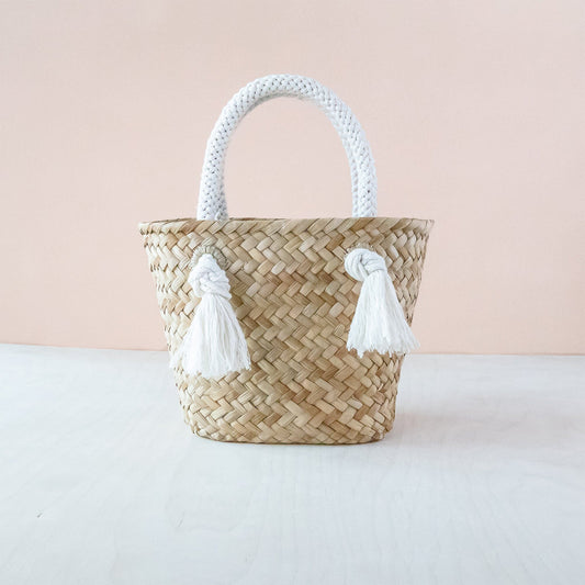 LIKHÂ Oat Small Classic Market Tote with Braided Handles - Straw Tote Bags | LIKHA Handbags LIKHÂ