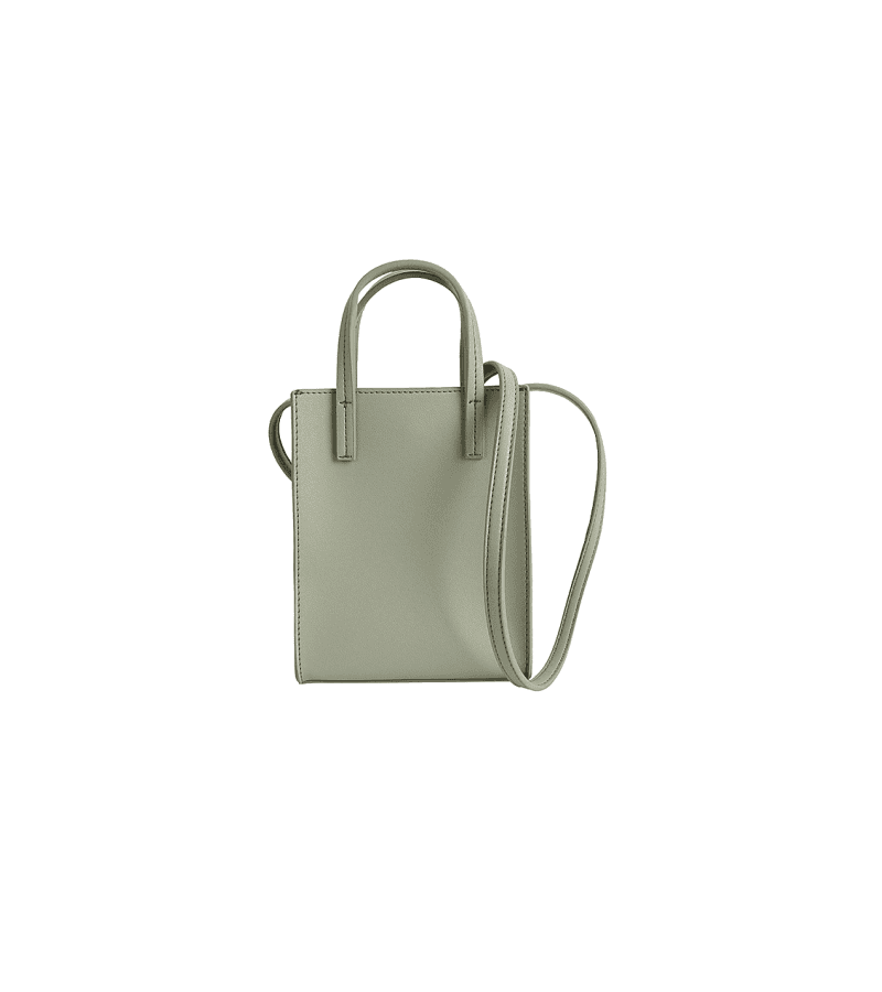 Nevertheless Yoo Na-bi (Han So-hee) Inspired Bag 004 - ONE SIZE ONLY - 15 CM x 19 CM x 4.3 CM / Sage Green / Mini Size Bag - Bags