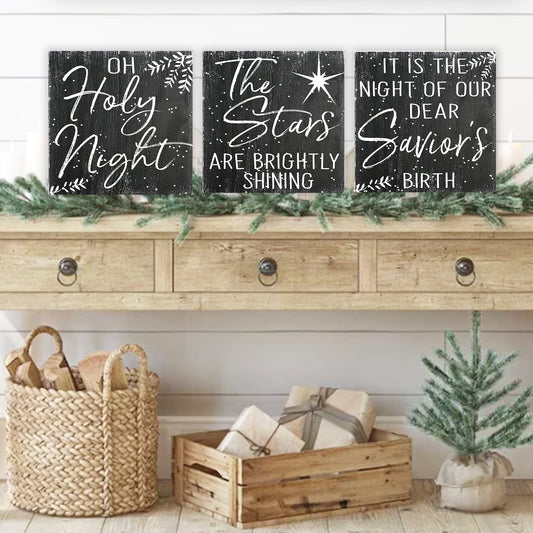 Oh Holy Night Christmas Sign