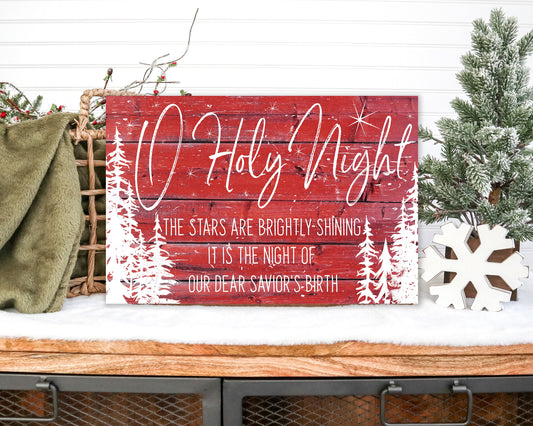 O Holy Night Christmas Sign