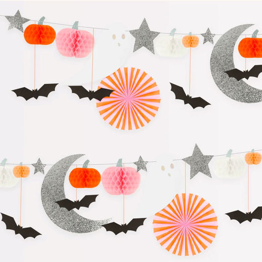 Pastel Honeycomb Halloween Garland