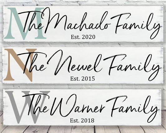 Personalized Family Name Sign