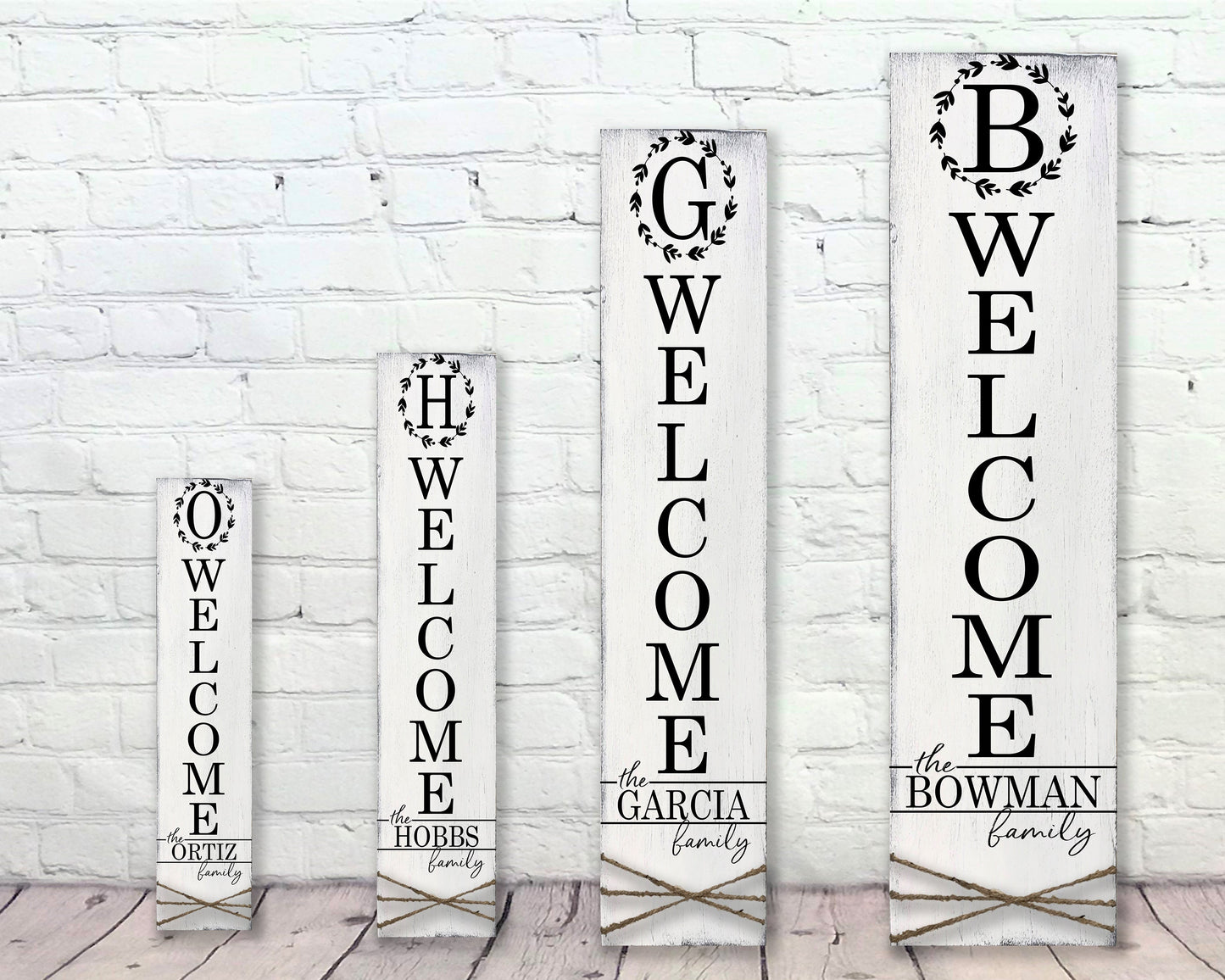 Welcome Monogram Personalized Name Sign