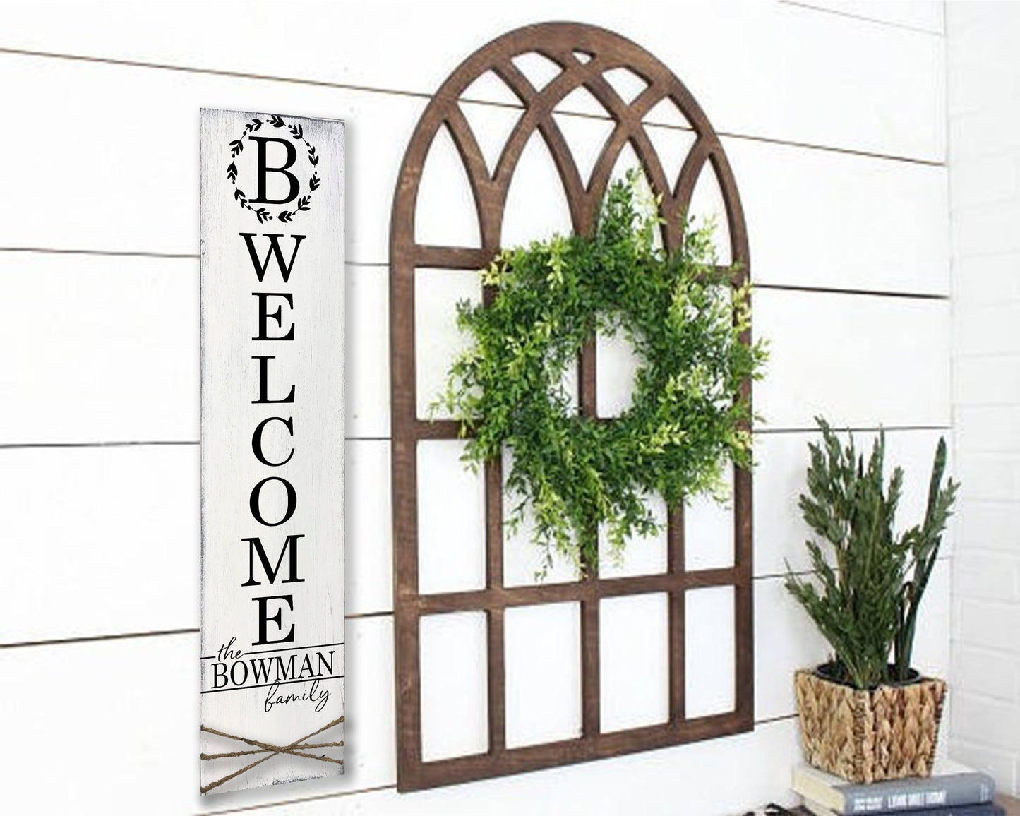 Welcome Monogram Personalized Name Sign