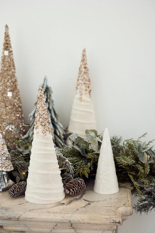 Pier 1 Small White Sparkling Snowflake Tree