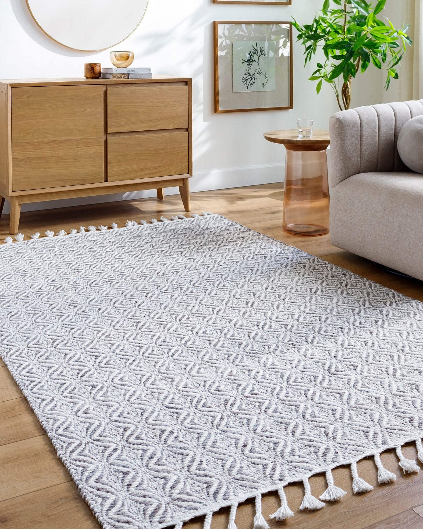 Peony PON-2300 Rug - Gray, White