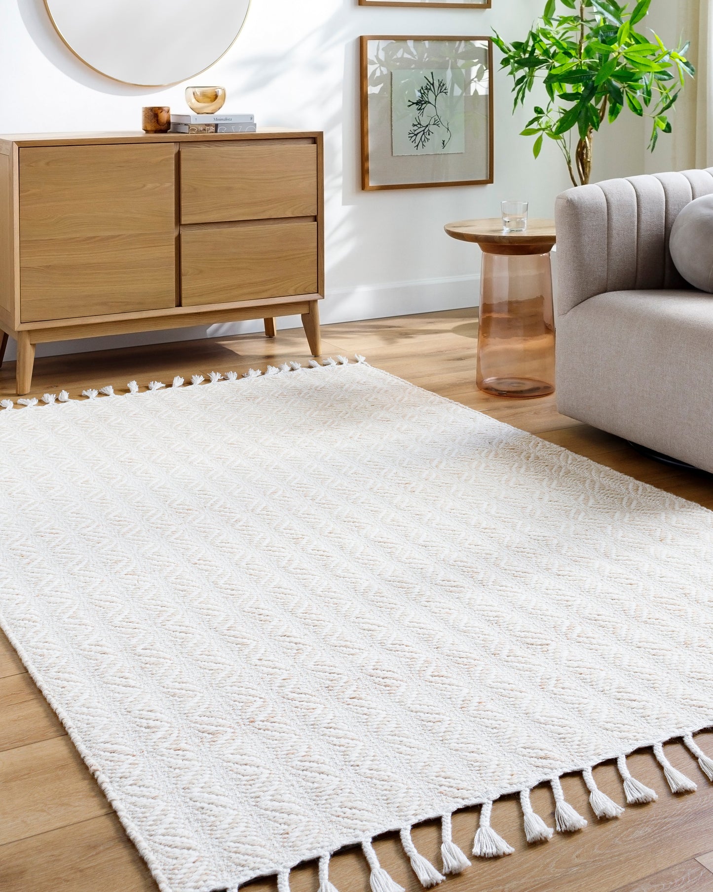Peony PON-2302 Rug - Beige, White