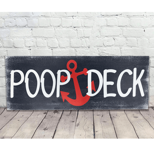Poop Deck Wood Sign Nautical Nursery Decor