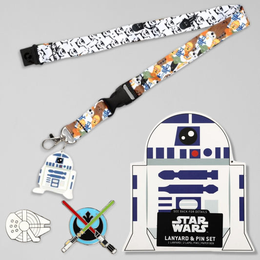 Rebels & Droids Star Wars Lanyard With 2 Enamel Pins Boxed Set